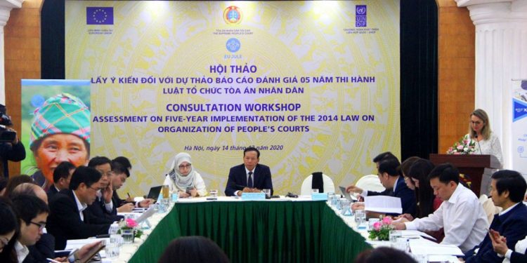 TANDTC lấy ý kiến đối với Dự thảo báo cáo đánh giá 5 năm thi hành Luật Tổ chức TAND